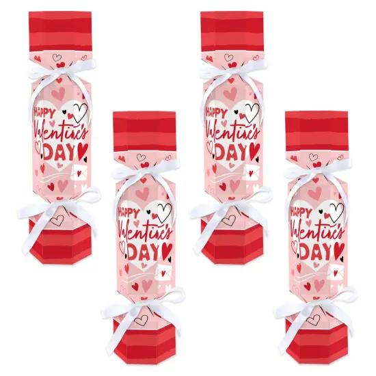 Big Dot of Happiness Happy Valentine&rsquo;s Day - No Snap Valentine Hearts Party Table Favors - DIY Cracker Boxes - Set of 12 {1}