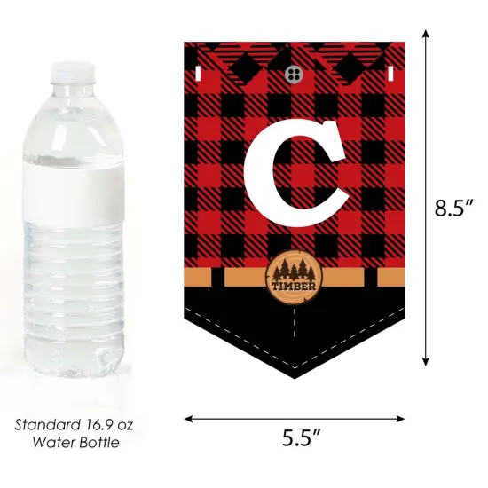 Big Dot of Happiness Lumberjack - Channel the Flannel - Party Bunting Banner - Buffalo Plaid Party Decorations - Channel the Flannel {4}