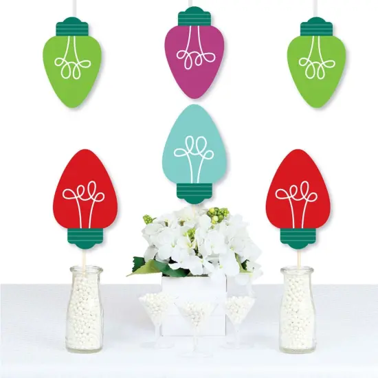 Big Dot of Happiness Christmas Light Bulbs - Decorations DIY Holiday Party Essentials - Set of 20 {1}