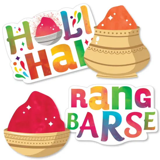 Big Dot of Happiness Holi Hai - Red and Orange Gulal Bowls Decorations DIY Festival of Colors Party Essentials - Set of 20 {3}