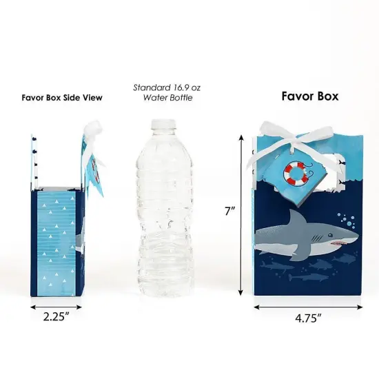 Big Dot of Happiness Shark Zone - Jawsome Party or Birthday Party Favor Boxes - Set of 12 {3}