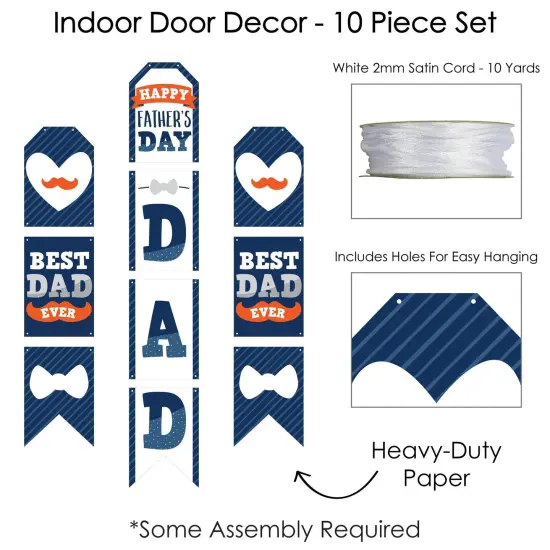 Big Dot of Happiness Happy Father's Day - Hanging Vertical Paper Door Banners - We Love Dad Party Wall Decoration Kit - Indoor Door Decor {6}