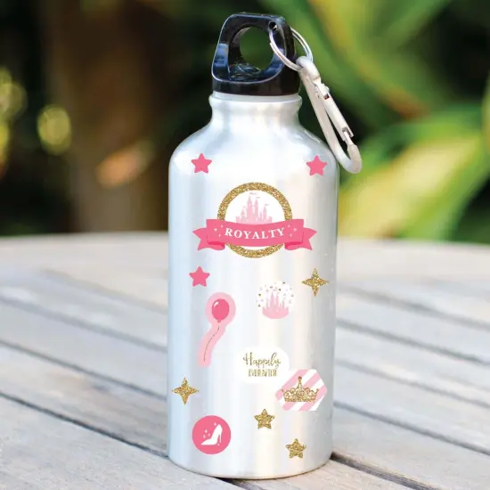 Big Dot of Happiness Little Princess Crown - Pink and Gold Princess Birthday Party Favor Kids Stickers - 16 Sheets - 256 Stickers {6}