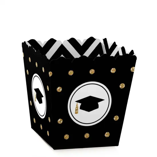 Big Dot of Happiness Gold Tassel Worth The Hassle - Party Mini Favor Boxes - Graduation Party Treat Candy Boxes - Set of 12 {1}