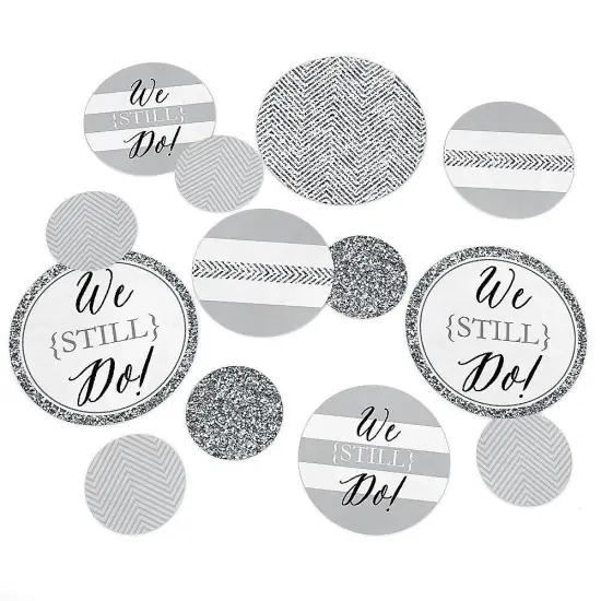 Big Dot of Happiness We Still Do - Wedding Anniversary Giant Circle Confetti - Anniversary Party Decorations - Large Confetti 27 Count {1}