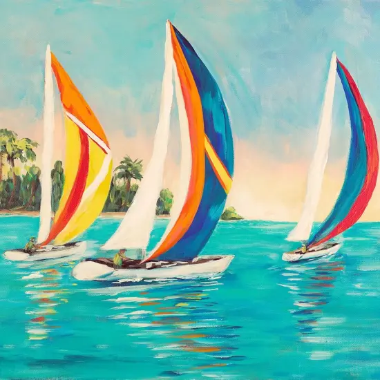 Sunset Sails I Poster Print by Julie DeRice - Item # VARPDX13179A {1}