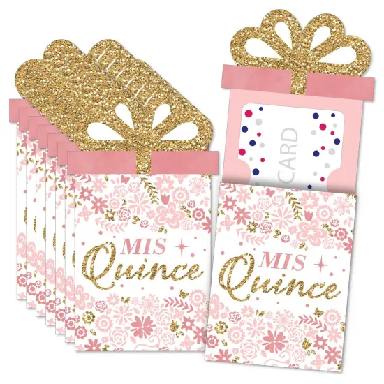Big Dot of Happiness Mis Quince Anos - Quinceanera Sweet 15 Birthday Party Money and Gift Card Sleeves - Nifty Gifty Card Holders - Set of 8 {1}