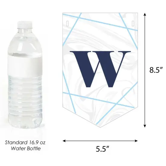 Big Dot of Happiness It's Twin Boys - Blue Twins Baby Shower Bunting Banner - Party Decorations - Welcome Babies {4}