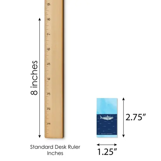 Big Dot of Happiness Shark Zone - Mini Candy Bar Wrapper Stickers - Jawsome Party or Birthday Party Small Favors - 40 Count {6}