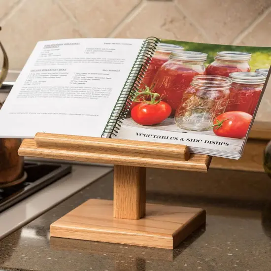Oak Cookbook Holder {1}