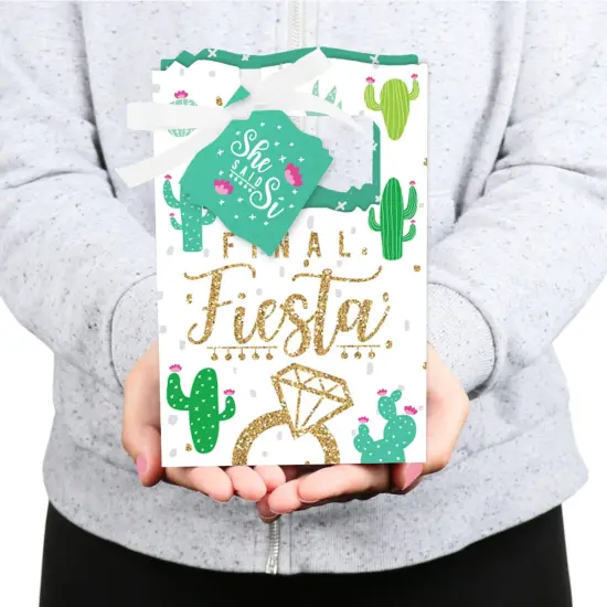 Big Dot of Happiness Final Fiesta - Last Fiesta Bachelorette Party Favor Boxes - Set of 12 {6}