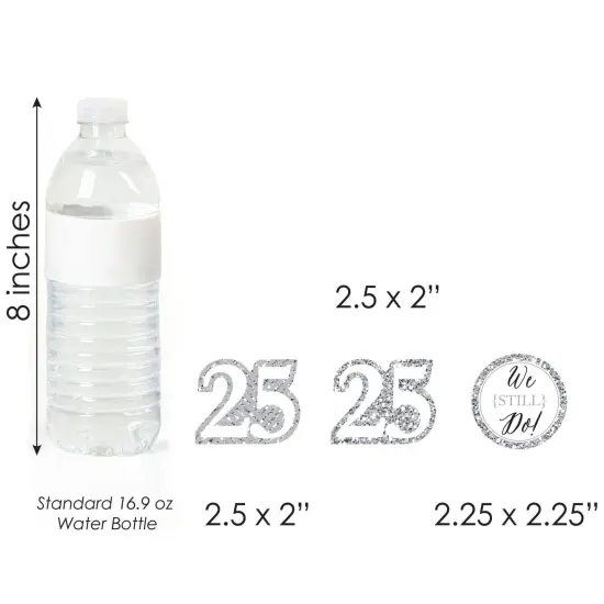 Big Dot of Happiness We Still Do - 25th Wedding Anniversary - DIY Shaped Party Cut-Outs - 24 Count {6}