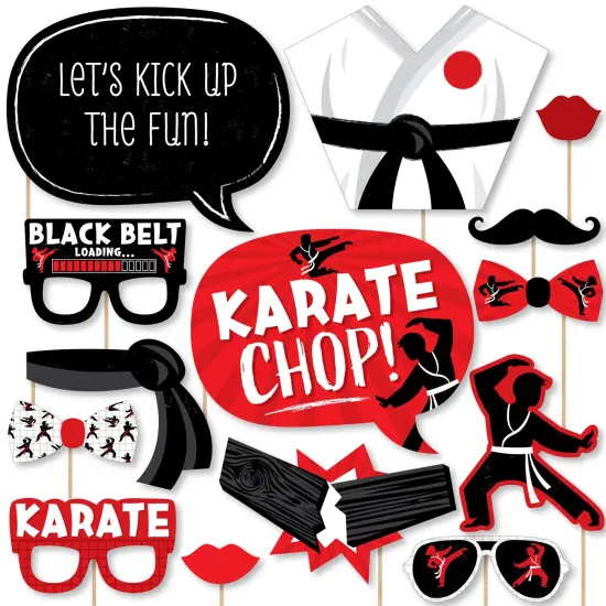 Big Dot of Happiness Karate Master - Martial Arts Birthday Party Photo Booth Props Kit - 20 Count {1}