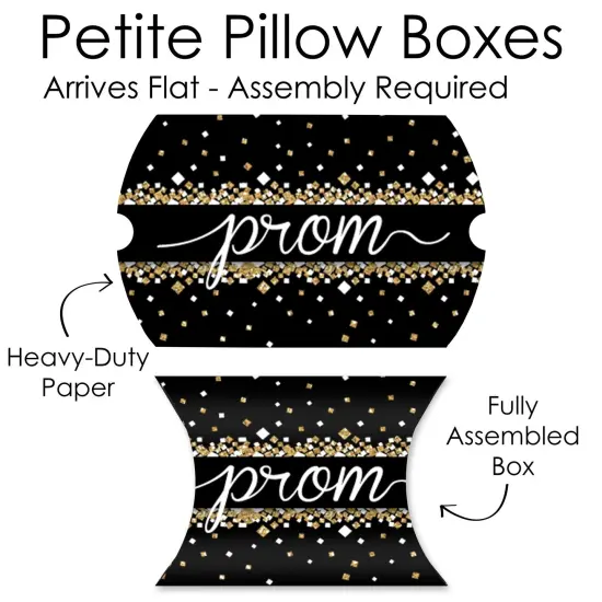 Big Dot of Happiness Prom - Favor Gift Boxes - Prom Night Party Petite Pillow Boxes - Set of 20 {7}