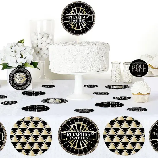 Big Dot of Happiness Roaring 20's - 1920s Art Deco Jazz Party Giant Circle Confetti - Large Confetti 27 Count {6}