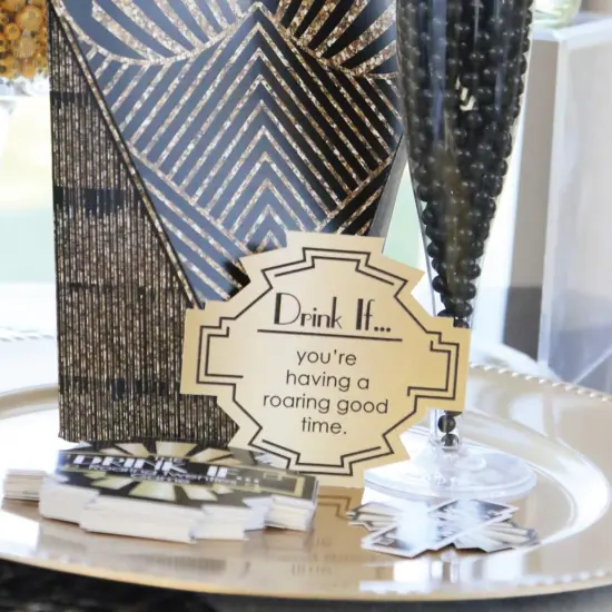 Big Dot of Happiness Drink If Game - Roaring 20's - 1920s Art Deco Jazz Party Game - 24 Count {6}