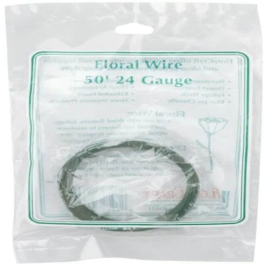 FloraCraft 24 Gauge Floral Wire 50'-Green {1}
