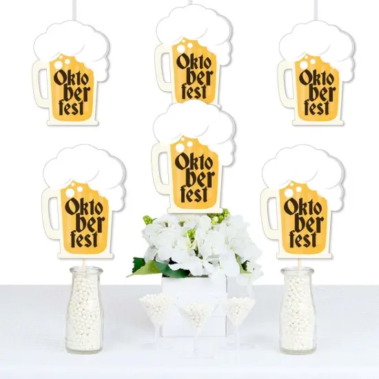 Big Dot of Happiness Oktoberfest - Beer Mug Decorations DIY Beer Festival Essentials - Set of 20 {1}