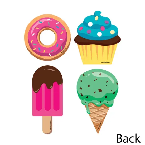 Big Dot of Happiness Sweet Shoppe - Donut, Ice Cream and Cupcake Decorations DIY Candy and Bakery Birthday Party or Baby Shower Essentials - Set of 20 {4}