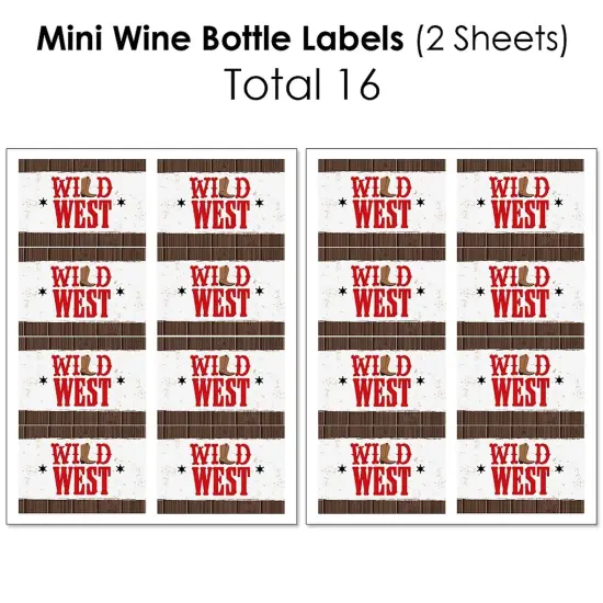 Big Dot of Happiness Western Hoedown - Wild West Cowboy Party Decorations - Beverage Bar Kit - 34 Pieces {4}