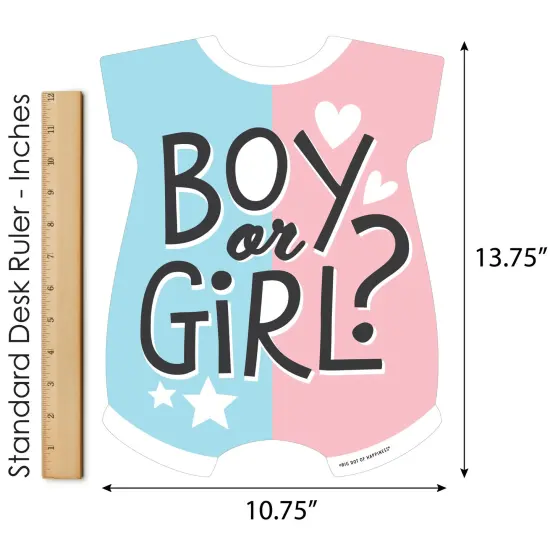 Big Dot of Happiness Baby Gender Reveal - Outdoor Lawn Sign - Team Boy or Girl Party Yard Sign - 1 Piece {6}