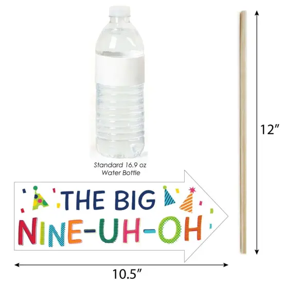 Big Dot of Happiness Funny 90th Birthday - Cheerful Happy Birthday - Colorful Ninetieth Birthday Party Photo Booth Props Kit - 10 Piece {4}
