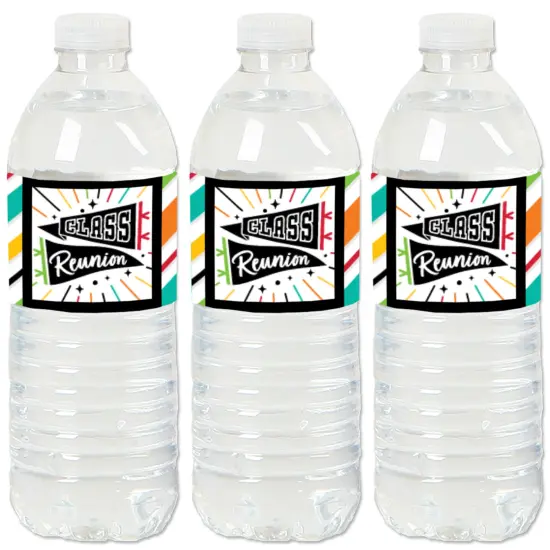 Big Dot of Happiness Still Got Class - High School Reunion Party Water Bottle Sticker Labels - Set of 20 {1}