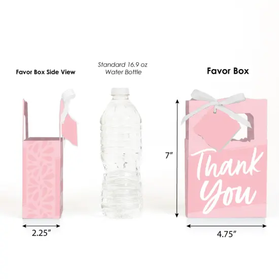 Big Dot of Happiness Pink Elegantly Simple - Guest Party Favor Boxes - Set of 12 {3}