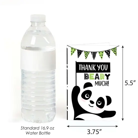 Big Dot of Happiness Party Like a Panda Bear - Baby Shower or Birthday Party Thank You Cards (8 count) {4}