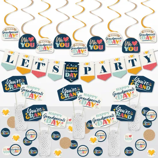 Big Dot of Happiness Happy Grandparents Day - Grandma & Grandpa Party Supplies Decoration Kit - Decor Galore Party Pack - 51 Pieces {1}