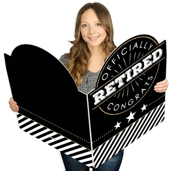 Big Dot of Happiness Happy Retirement - Congratulations Giant Greeting Card - Big Shaped Jumborific Card {1}