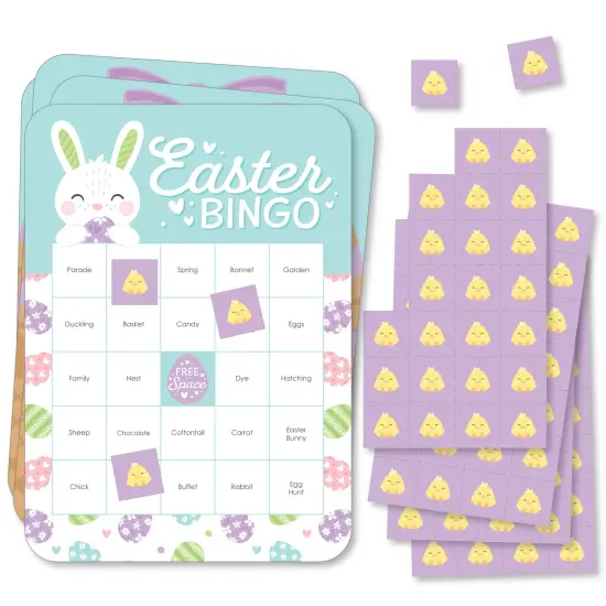 Big Dot of Happiness Spring Easter Bunny - Bingo Cards and Markers - Happy Easter Party Bingo Game - Set of 18 {1}