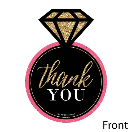 Big Dot of Happiness Girls Night Out - Shaped Thank You Cards - Bachelorette Party Thank You Note Cards with Envelopes - Set of 12 {4}