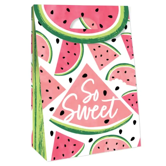 Big Dot of Happiness Sweet Watermelon - Fruit Gift Favor Bags - Party Goodie Boxes - Set of 12 {4}