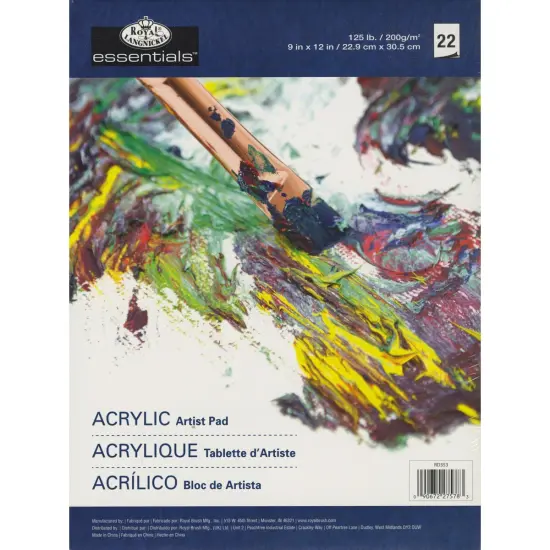 Royal Langnickel essentials(TM) Acrylic Artist Paper Pad-9"X12", 22 Sheets {1}