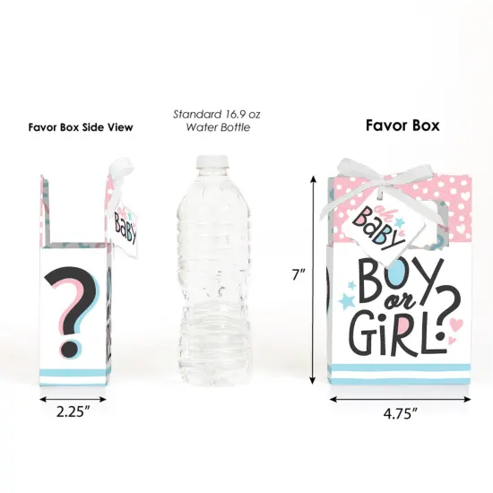 Big Dot of Happiness Baby Gender Reveal - Team Boy or Girl Party Favor Boxes - Set of 12 {3}