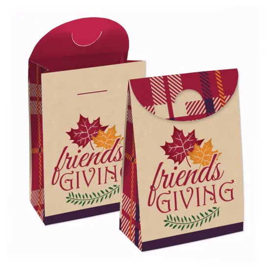 Big Dot of Happiness Friends Thanksgiving Feast - Friendsgiving Gift Favor Bags - Party Goodie Boxes - Set of 12 {1}