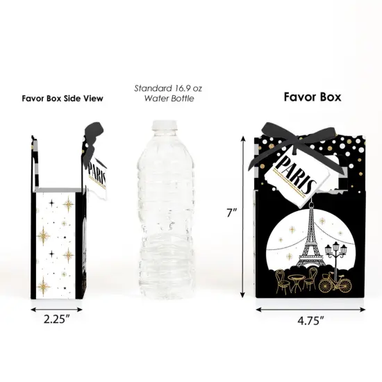 Big Dot of Happiness Stars Over Paris - Parisian Themed Party Favor Boxes - Set of 12 {3}