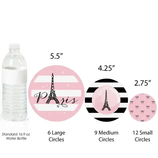 Big Dot of Happiness Paris, Ooh La La - Paris Themed Baby Shower or Birthday Party Giant Circle Confetti - Party Decorations - Large Confetti 27 Count {4}