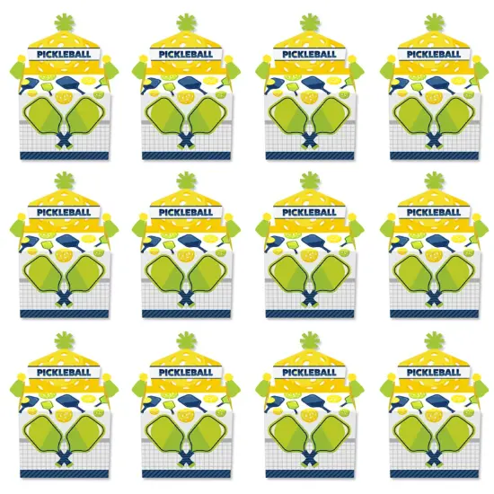 Big Dot of Happiness Let&rsquo;s Rally - Pickleball - Treat Box Party Favors - Birthday or Retirement Party Goodie Gable Boxes - Set of 12 {6}