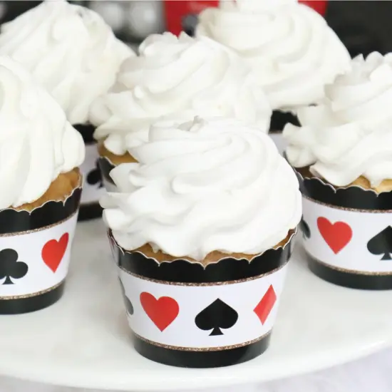 Big Dot of Happiness Las Vegas - Casino Party Decorations - Party Cupcake Wrappers - Set of 12 {6}