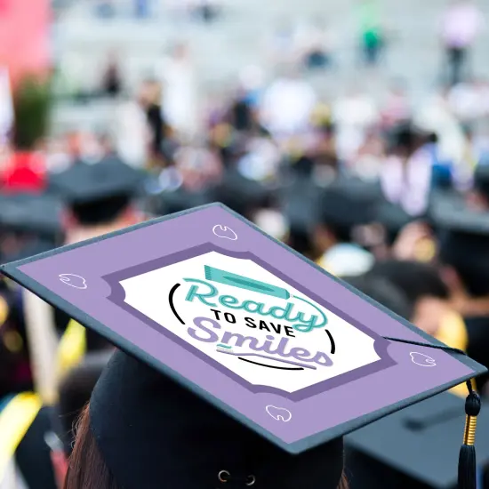 Big Dot of Happiness Dental School Grad - Dentistry and Hygienist Graduation Cap Decorations Kit - Grad Cap Cover {4}