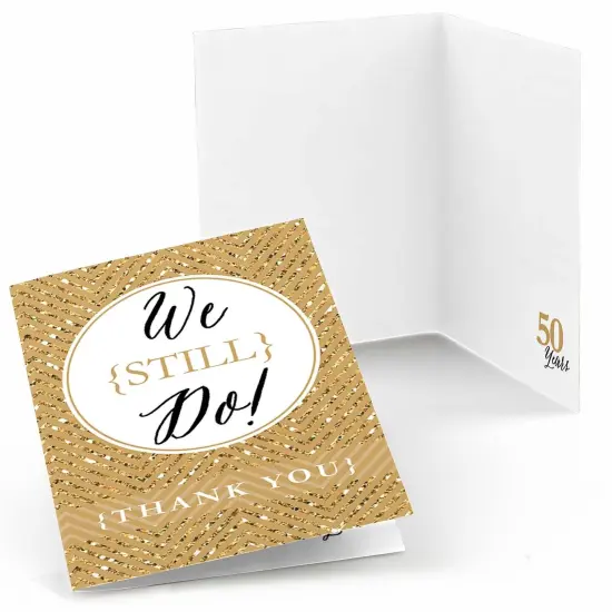 Big Dot of Happiness We Still Do - 50th Wedding Anniversary - Thank You Cards (8 count) {1}
