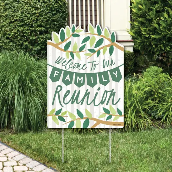 Big Dot of Happiness Family Tree Reunion - Party Decorations - Family Gathering Party Welcome Yard Sign {1}