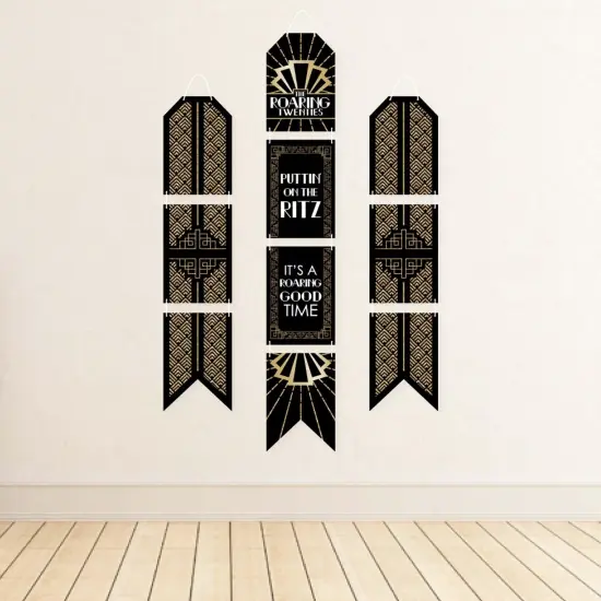 Big Dot of Happiness Roaring 20's - Hanging Vertical Paper Door Banners - 1920s Art Deco Jazz Party Wall Decoration Kit - Indoor Door Decor {4}