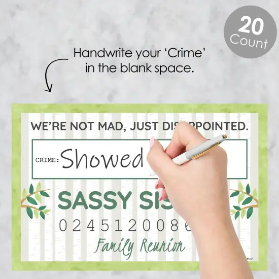 Big Dot of Happiness Family Tree Reunion - Family Gathering Party Mug Shots - Photo Booth Props Kit - 20 Count {3}