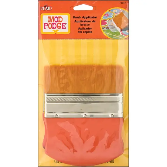 Plaid Mod Podge Brush Applicator 4"-Gold Taklon {1}