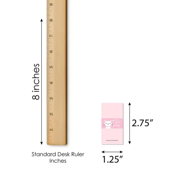 Big Dot of Happiness Purr-fect Kitty Cat - Mini Candy Bar Wrapper Stickers - Kitten Meow Baby Shower or Birthday Party Small Favors - 40 Count {6}