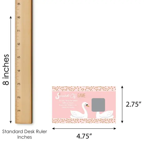 Big Dot of Happiness Swan Soiree - White Swan Baby Shower or Birthday Party Game Scratch Off Cards - 22 Count {7}