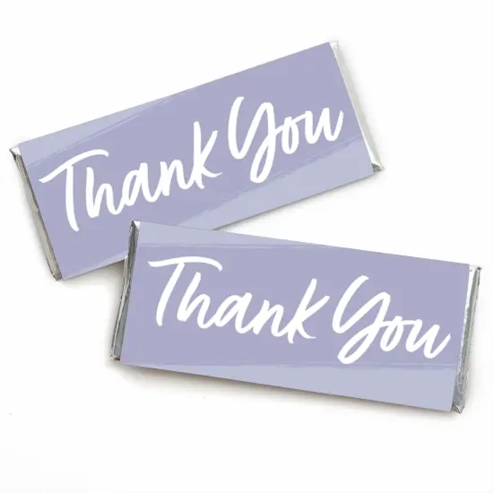 Big Dot of Happiness Purple Elegantly Simple - Candy Bar Wrapper Guest Party Favors - Set of 24 {1}